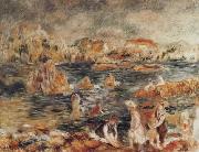 Pierre Renoir The Beach at Guernsey oil painting picture wholesale